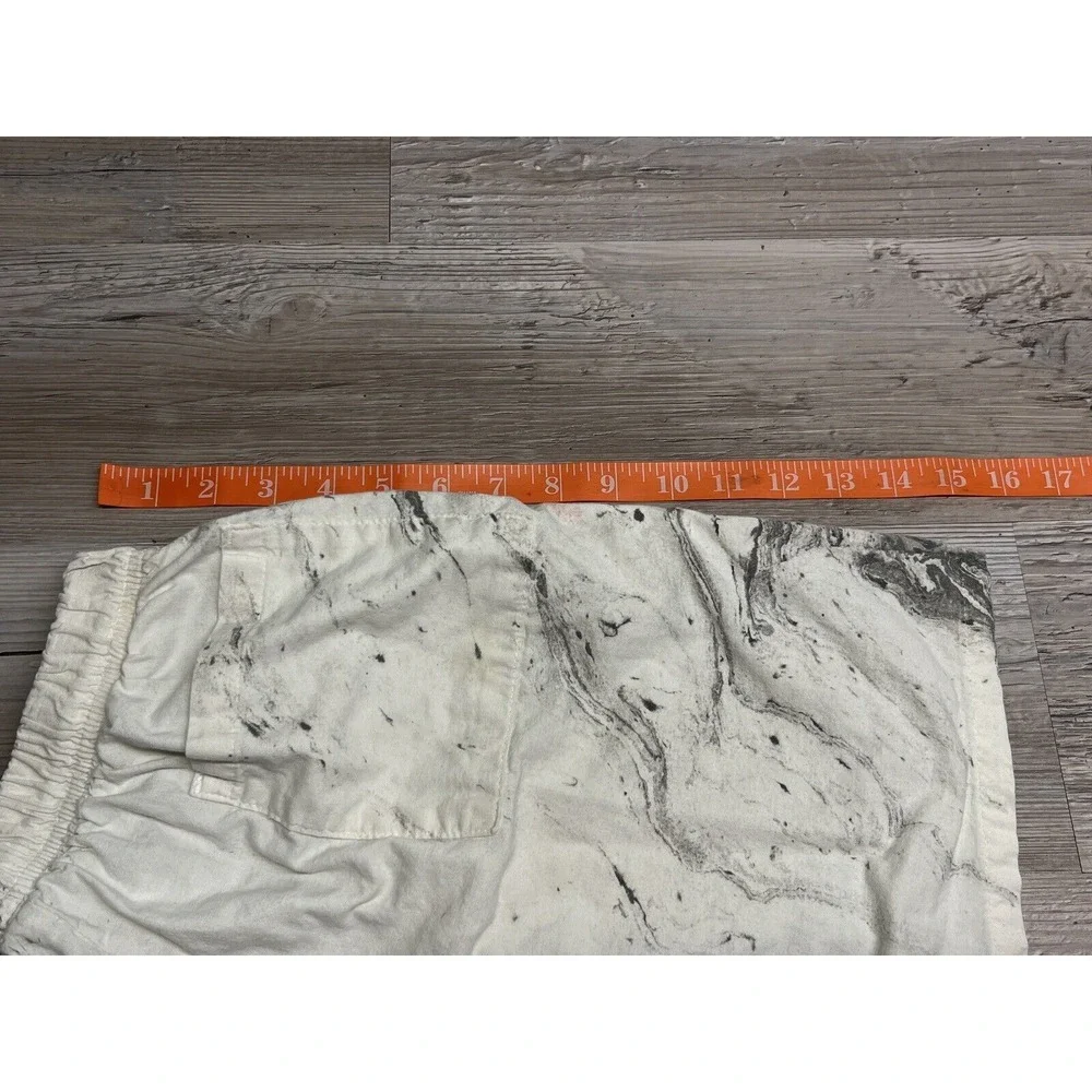 Vtg 90s Leggoons Swim Trunks Board Shorts Boys L Marble Dye Drawstring USA Made‎